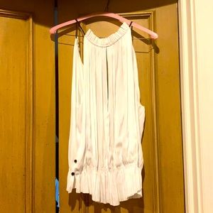 Calvin Rucker white dressy sleeveless top